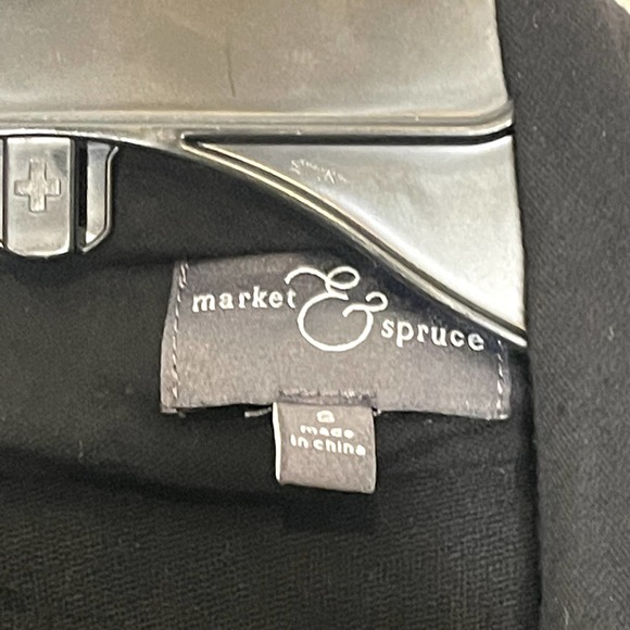 Market & Spruce Womens Zip Top Size‎ Small Black LS Stretch Blend Shirt - Picture 6 of 7